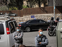 Cлужба безопасности у здания окружного суда в Иерусалиме, во время прибытия на судебные слушания Биньямина Нетаниягу. Иерусалим, 5 апреля 2021 года