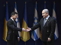 Президент Украины Владимир Зеленский и премьер-министр Израиля Биньямин Нетаниягу в январе 2020 года