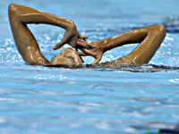 Синхронное плавание. Чемпионкой Европы в вольных упражнениях стала россиянка, Израильтянка на десятом месте