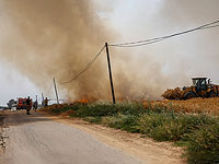Пожары на границе с Газой, подозрение на падение огненных шаров