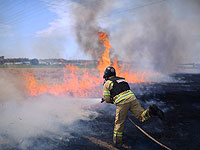 На территории местного совета Эшколь вновь произошло возгорание из-за "огненного шара"