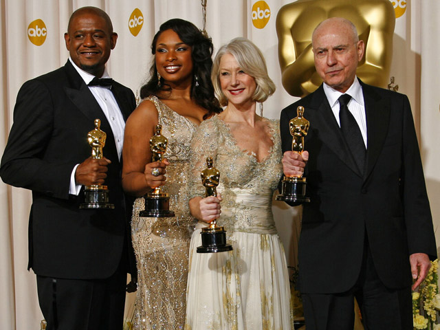 Лауреаты "Оскара" Форест Уитакер, Дженнифер Хадсон, Хелен Миррен и Алан Аркин. 2007
