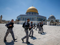 Израильские полицейские на Храмовой горе в Старом городе Иерусалима