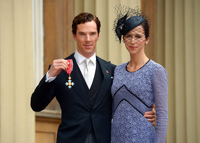 С женой Софи Хантер на церемонии получения звания Командора Ордена Британской империи, 2015 год