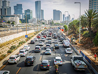 "Пробка" на трассе "Аялон" в Тель-Авиве
