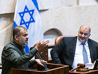 Слева направо: депутаты Кнессета Валид Таха и Мансур Аббас