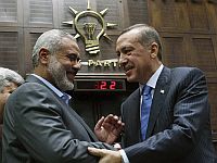 Глава политбюро ХАМАСа Исмаил Ханийя и президент Турции Реджеп Тайип Эрдоган