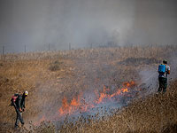 Возгорание травы и кустарника привело к пожару в форпосте Гиват-Ронен