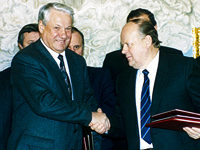 Борис Ельцин и Станислав Шушкевич. Декабрь 1991 года