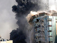Разрушение башни Jalaa в Газе, 15 мая 2021 года