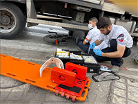 В Тель-Авиве грузовик сбил велосипедиста, пострадавший в тяжелом состоянии