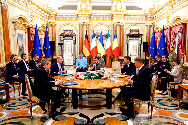 Европейские лидеры в Киеве и Ирпене. Фоторепортаж