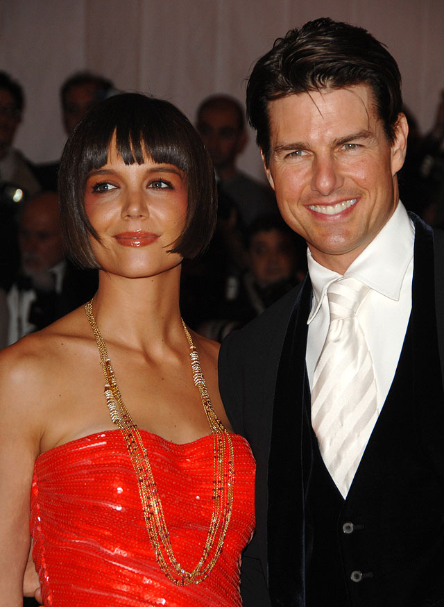 С женой Кэти Холмс, 2008 год