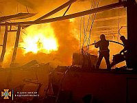 Ракетный удар по Одессе вызвал сильный пожар
