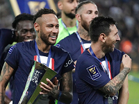 Матч за Суперкубок Франции в Тель-Авиве: победа ПСЖ с участием Месси,  Неймара и Рамоса. Фоторепортаж