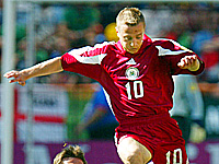 Андрей Рубин в матче чемпионата Европы 2004 года против сборной Чехии