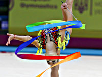Художественная гимнастика. Клуж-Напока. Дарья Атаманов завоевала бронзовую медаль, сборная Израиля - серебряную