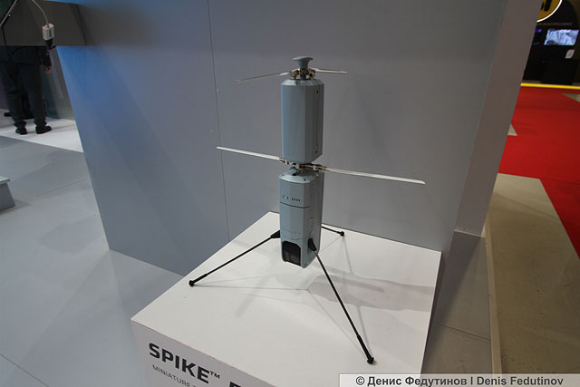 Малоразмерный тактический барражирующий боеприпас вертикального взлета-посадки Spike FireFly компании Rafael