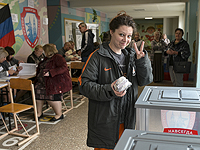 На участке для голосования в Донецке
