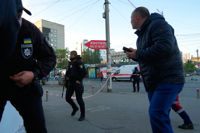 Атака иранских дронов-камикадзе на Киев. Фоторепортаж