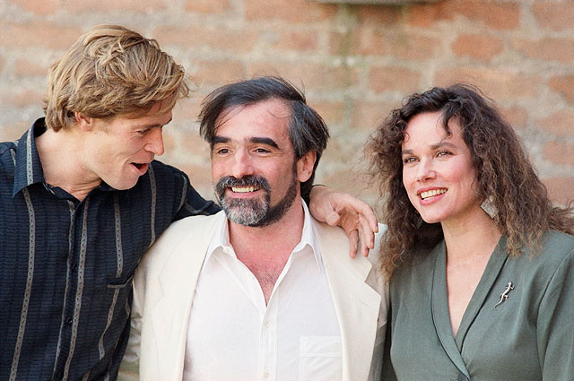 С Барбарой Херши (справа) и Уильямом Дефо, 1988 год