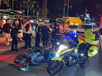 В Тель-Авиве в результате аварии травмированы велосипедист и мотоциклист