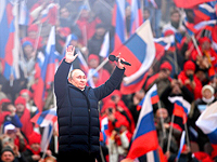 Путин в Лужниках. 18 марта 2022 года