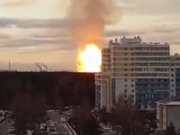 В Ленинградской области на одном из участков газопровода вспыхнул сильный пожар