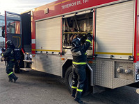 В Новой Москве дотла сгорел автобус; пассажиры успели спастись