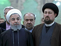 Хасан Руахани (слева) и внук аятоллы Хомейни, Хасан Хомейни (справа) 