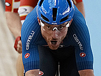 Чемпионат Европы по велотреку.  В гонке по очкам победил итальянец. Израильтянин на 14-м месте
