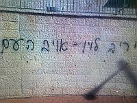 Полиция разыскивает человека, оставившего надпись на стене рядом с домом Ярива Левина
