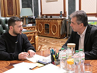 Президент Украины Владимир Зеленский и глава МИД Израиля Эли Коэн. Киев, февраль 2023 года
