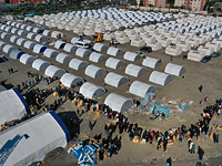 Израиль пожертвовал 630 палаток для жителей южных регионов Турции, пострадавших от землетрясений