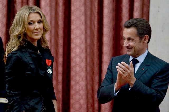 С Президентом Франции Николя Саркози во время церемонии вручения ордена Почетного легиона, Елисейский дворец. 2008 год