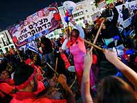 Акция протеста в центре Тель-Авива: "Нет милиции Бен-Гвира"