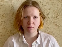 Опубликована первая видеозапись с Дарьей Треповой, задержанной после убийства российского военкора Татарского