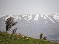 На горе Хермон начался снегопад