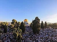 Вакф: в пятничной молитве около мечети Аль-Акса в Иерусалиме приняли участие около 40 тысяч мусульман