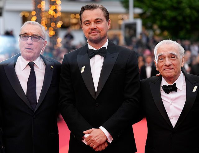 Слева направо: Роберт Де Ниро, Леонардо ДиКаприо и режиссер Мартин Скорсезе
