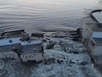 Каховская ГЭС частично разрушена