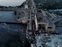 Каховская ГЭС частично разрушена