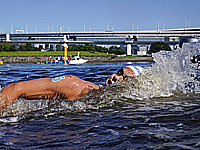 Чемпионат мира по плаванию на открытой воде. На дистанции 10 тысяч метров победил немец, израильтянин на восьмом месте