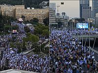 "Рокировка": в Тель-Авиве акция сторонников реформы, противники реформы в Иерусалиме