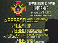 Генштаб ВСУ опубликовал данные о потерях армии РФ на 539-й день войны