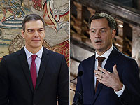 Слева направо: премьер-министр Испании Педро Санчес и премьер-министр Бельгии Александр де Кроо
