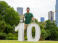 Новак Джокович - десятикратный и действующий чемпион Открытого чемпионата Австралии