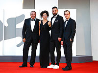 Слева направо: Александр Роднянский, Ксения Раппопорт, Владимир Битоков и Юрий Борисов на 78-ом Венецианскоом кинофестивале. 2021 год