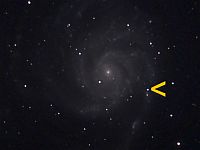 Сверхновая звезда SN 2023ixf в галактике Messier 101