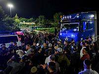 Демонстранты блокировали 1-е шоссе, остановив грузовики с гумпомощью для Газы. 6 задержанных